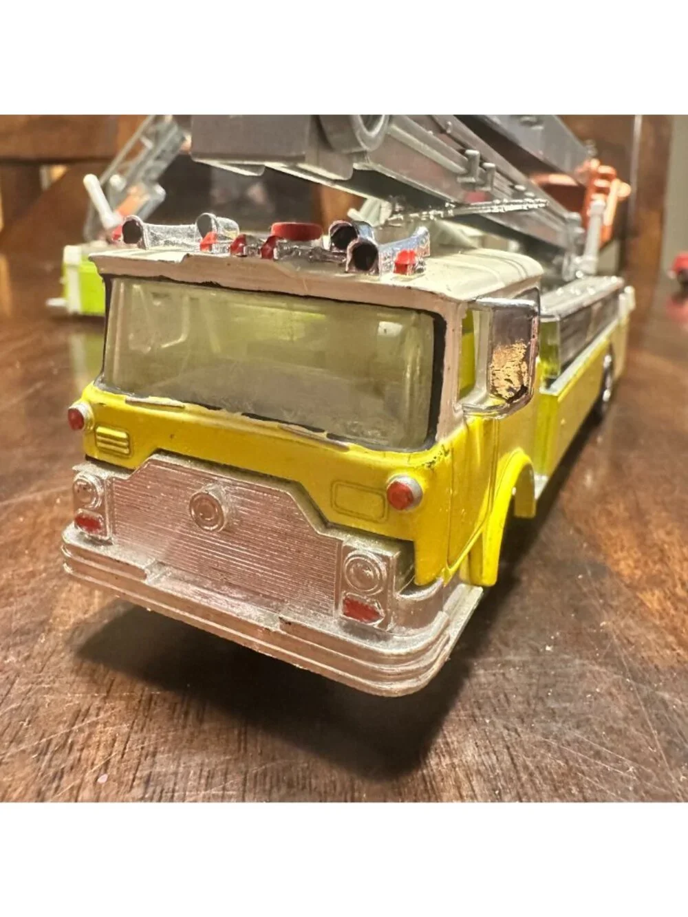 Two Playart GATA Die Cast Fire Engines Green & Yellow